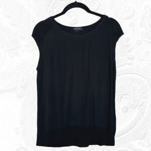 Spense Sleeveless Black T-Shirt Size small